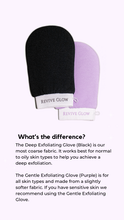 Load image into Gallery viewer,  Purple Deep Exfoliating Gloves | Exfoliating Gloves |  Revive Glow.