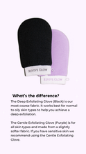 Load image into Gallery viewer,  Purple Deep Exfoliating Gloves | Exfoliating Gloves |  Revive Glow.
